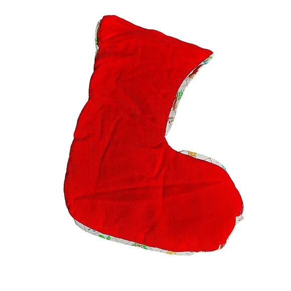 Vintage Cottagecore Handmade Multicolored Patchwork Squares Christmas Stocking - Picture 5 of 12